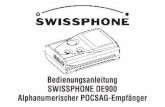 Bedienungsanleitung SWISSPHONE DE900 Alphanumerischer ...