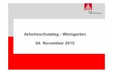 Arbeitsschutztag - Weingarten 04. November 2010