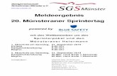 Meldeergebnis 20. Münsteraner Sprintertag