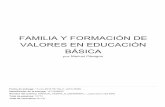 BÁSICA VALORES EN EDUCACIÓN FAMILIA Y FORMACIÓN DE