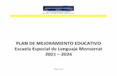 PLAN DE MEJORAMIENTO EDUCATIVO Escuela Especial de ...