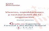 Guía Docente Viveros, repoblaciones y restauración de la ...