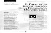 Investigadora en Educación Superior Por: EL PAPEL DE LA ...