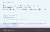 Seminario: Lingüística de campo: métodos de recolección y ...