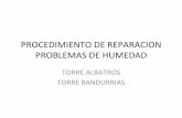 PROCEDIMIENTO DE REPARACION PROBLEMAS DE HUMEDAD