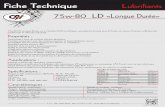 Fiche Technique Lubrifiants 75w-80 LD «Longue Durée»