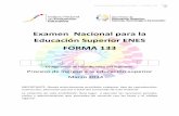 Examen Nacional para la Educación Superior ENES FORMA 133