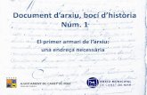 Document d’arxiu, bocí d’història núm. 1 - Canet de Mar