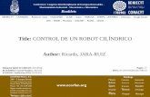 Title: CONTROL DE UN ROBOT CILÍNDRICO