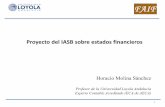 Proyecto del IASB sobre estados financieros