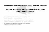 Municipalidad de Bell Ville BOLETIN INFORMATIVO MUNICIPAL
