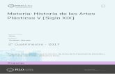 Materia: Historia de las Artes Plásticas V (Siglo XIX)