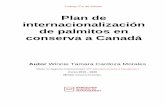 Plan de internacionalización de palmitos en conserva a Canadá