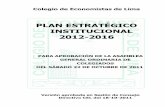 PLAN ESTRATÉGICO INSTITUCIONAL 2012-2016