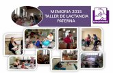 MEMORIA 2015 TALLER DE LACTANCIA PATERNA