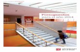 Presupuestos para el año 2014 - Universidad de La Rioja