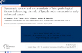 Systematic Review and Meta-Analysis of histopathological factors influencing the lymph node metastases in early colorectal cancer - Discusión