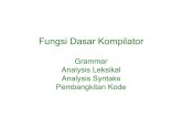 Grammar Analysis Leksikal Analysis Syntaks Pembangkitan Fungsi... · Grammar • Grammar merupakan