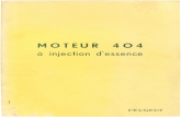 MOTEUR 404 a injection d' essence - Peugeot 404 404 Motor a Injection D... · PRINCIPE DE FONCTIONNEMENT