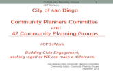 City of san Diego Community  Planners Committee  and 42  Community Planning  Groups