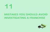 11 mistakes You Should Avoid Investigating a Franchise